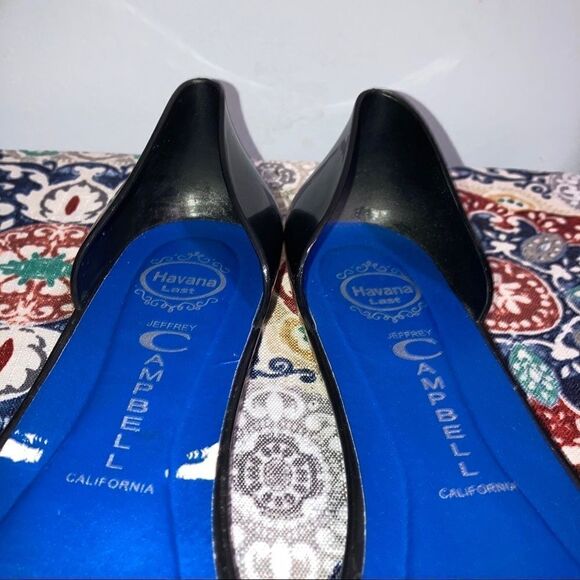 Jeffery Campbell, Havana Last Jelly Flat D’Orsay Solid Black Patent Women’s 6 M - Picture 7 of 12